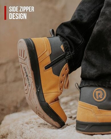 IRON JIA'S Motorcycle Shoes for Men, Anti-Slip Breathable Casual Motorcycle Riding Boots with Ankle Support, Shift Pad Black 11 in Kuwait