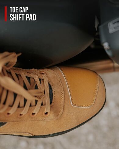 IRON JIA'S Motorcycle Shoes for Men, Anti-Slip Breathable Casual Motorcycle Riding Boots with Ankle Support, Shift Pad Black 11 in Kuwait