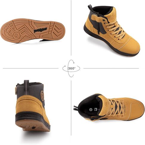 IRON JIA'S Motorcycle Shoes for Men, Anti-Slip Breathable Casual Motorcycle Riding Boots with Ankle Support, Shift Pad Black 11 in Kuwait