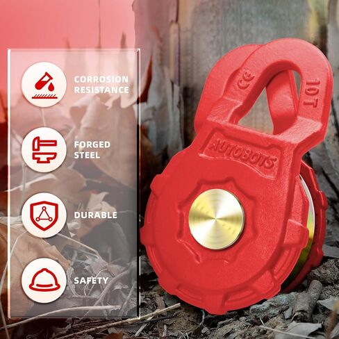 كتلة خطف Autobots (حد تحميل العمل 22046 رطل) لاستعادة Winch ، بكرة Snatch Steel المزورة الشاقة للشاحنة ، UTV ، ATV Black in Kuwait