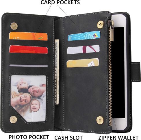 Qltypri Wallet Case for iPhone 6 iPhone 6s ، فتحات بطاقة جلدية Puct Pock Puck Puran in Kuwait