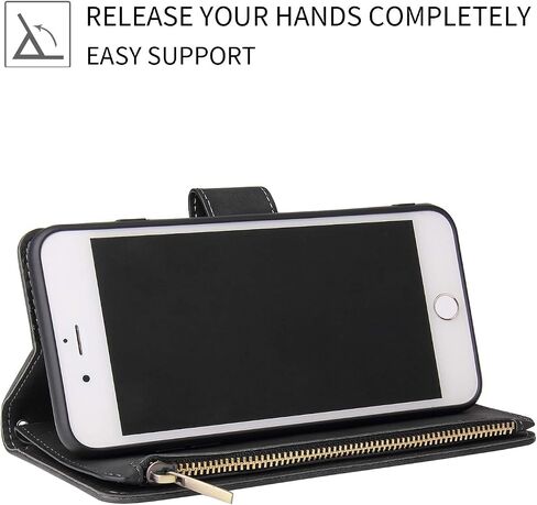 Qltypri Wallet Case for iPhone 6 iPhone 6s ، فتحات بطاقة جلدية Puct Pock Puck Puran in Kuwait