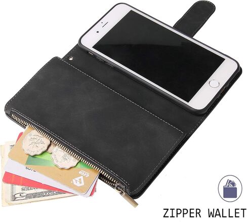 Qltypri Wallet Case for iPhone 6 iPhone 6s ، فتحات بطاقة جلدية Puct Pock Puck Puran in Kuwait