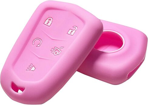 Key Fob Cover for Cadillac ATS: 5 Buttons Key Fob Case Fit for Cadillac XT4 XT5 XT6 CT6 ATS V CTS V XTS Professional SRX 2014 2015 2016 2017 2018 2019 2020 2021 2022 丨Remote Protector YQ2AB (Black) in Saudi Arabia