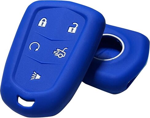 Key Fob Cover for Cadillac ATS: 5 Buttons Key Fob Case Fit for Cadillac XT4 XT5 XT6 CT6 ATS V CTS V XTS Professional SRX 2014 2015 2016 2017 2018 2019 2020 2021 2022 丨Remote Protector YQ2AB (Black) in Saudi Arabia
