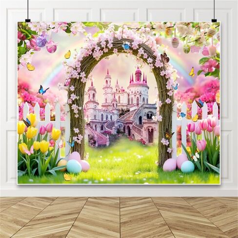 Easter Backdrop 10x8ft Spring Flower Carrots Shop Easter Backdrops for Photography Countryside Outdoor Eggs Easter Background Backdrop for Birthday Easter Party Decorations Banner in Saudi Arabia