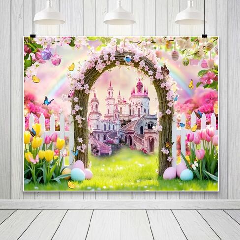 Easter Backdrop 10x8ft Spring Flower Carrots Shop Easter Backdrops for Photography Countryside Outdoor Eggs Easter Background Backdrop for Birthday Easter Party Decorations Banner in Saudi Arabia