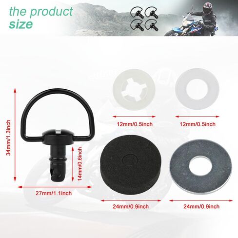 دبابيس سقف X3 متوافقة مع CAN AM X3/ X3 MAX 2017-2023 - مجموعة من 4 سقف مسامير إطلاق KIT استبدال OEM #715003815 (أسود) in Kuwait