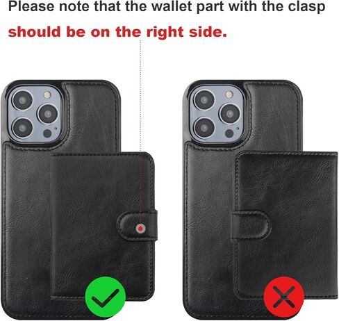 Bocasal Wallet Case for iPhone 14 Pro Max Compatible with MagSafe Magnetic RFID Blocking Detachable Premium PU Leather Flip Case with Card Slots Holder Kickstand Wireless Charging 6.7 Inch (Brown) in Kuwait