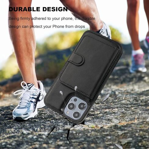 Bocasal Wallet Case for iPhone 14 Pro Max Compatible with MagSafe Magnetic RFID Blocking Detachable Premium PU Leather Flip Case with Card Slots Holder Kickstand Wireless Charging 6.7 Inch (Brown) in Kuwait