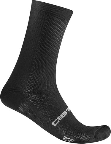 Castelli Men's Espresso 18 Sock ، رطوبة الفتل الأداء جورب ملابس للدراجات لركوب الدراجات على الطرق والحصى in Saudi Arabia