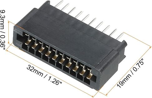 PATIKIL Card Edge Connector Black Socket Straight Connection 16 Pin 2.54mm Pitch for PCB Circuit Board, Game Console, Pack of 5 in Saudi Arabia