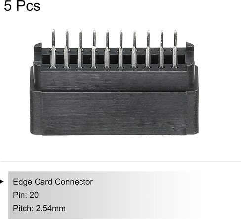 PATIKIL Card Edge Connector Black Socket Straight Connection 16 Pin 2.54mm Pitch for PCB Circuit Board, Game Console, Pack of 5 in Saudi Arabia