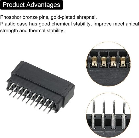 PATIKIL Card Edge Connector Black Socket Straight Connection 16 Pin 2.54mm Pitch for PCB Circuit Board, Game Console, Pack of 5 in Saudi Arabia