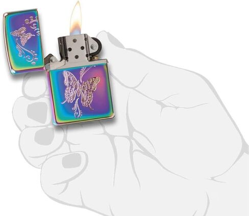 تصميم الفراشات المتوهجة Zippo توهج في الجيب المظلم أخف وزنا in Kuwait