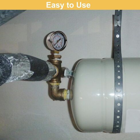 مقياس الضغط 1/4 NPT 0-100 Psi 2 بوصة حافظة من الفولاذ المقاوم للصدأ، مقياس ضغط جبل سفلي 1/4 NPT in Kuwait