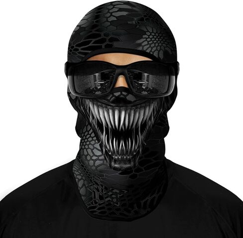 3D Balaclava قناع الوجه الكامل ، جمجمة وجه درع دراجة نارية غطاء رأس أغطية الرأس غلاف جمجمة للرجال للنساء in Kuwait