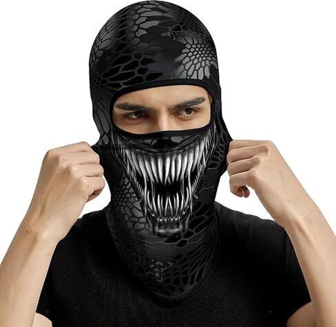 3D Balaclava قناع الوجه الكامل ، جمجمة وجه درع دراجة نارية غطاء رأس أغطية الرأس غلاف جمجمة للرجال للنساء in Kuwait