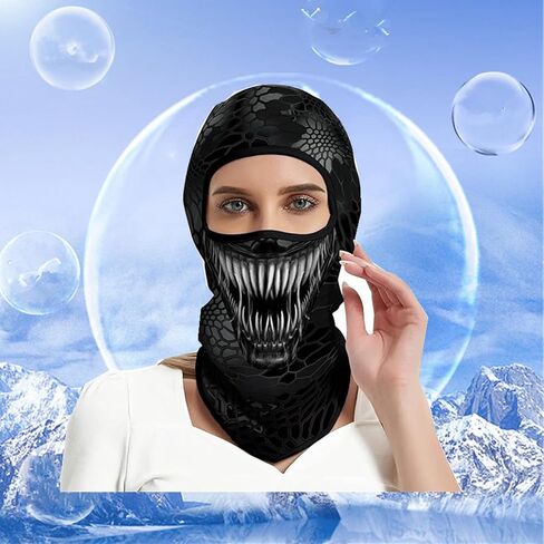 3D Balaclava قناع الوجه الكامل ، جمجمة وجه درع دراجة نارية غطاء رأس أغطية الرأس غلاف جمجمة للرجال للنساء in Kuwait