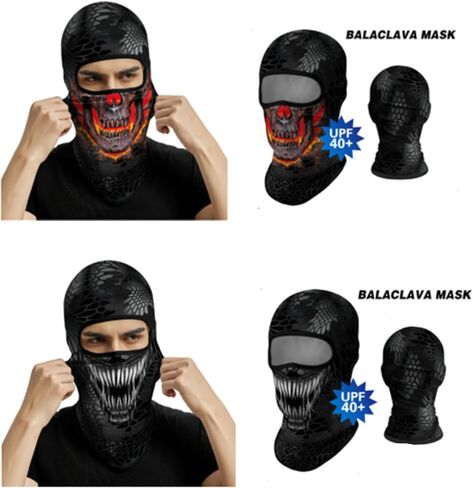 3D Balaclava قناع الوجه الكامل ، جمجمة وجه درع دراجة نارية غطاء رأس أغطية الرأس غلاف جمجمة للرجال للنساء in Kuwait