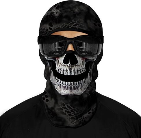 3D Balaclava قناع الوجه الكامل ، جمجمة وجه درع دراجة نارية غطاء رأس أغطية الرأس غلاف جمجمة للرجال للنساء in Kuwait