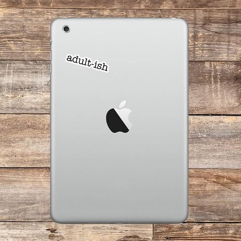 Adult-ish - Funny Stickers - 2 Pack - Laptop Stickers - 2.5" Vinyl Decal - Laptop, Phone, Tablet Vinyl Decal Sticker (2 Pack) in Saudi Arabia