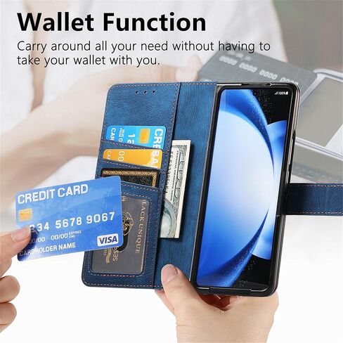 CCSmall for Samsung Galaxy Z Fold 6 5G Detachable Magnetic Wallet Phone Case, RFID Blocking Material Retro Folio Flip Leather Case Zipper Purse Cover with Card Slots for Galaxy Z Fold6 KQX Black in Kuwait