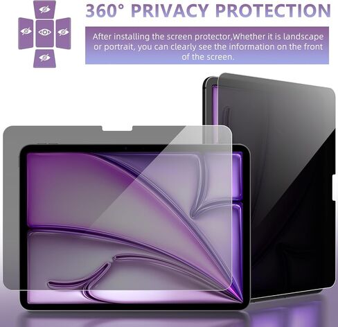 بالنسبة إلى iPad Mini 7th (A17 Pro) 2024/iPad Mini 7 8.3 بوصة واقي شاشة الخصوصية ، [مضاد للتجسس] [9H الزجاج المقسّر] [Light Blue Light] فيلم زجاجي مقسى لـ iPad Mini 7th 2024 in Kuwait