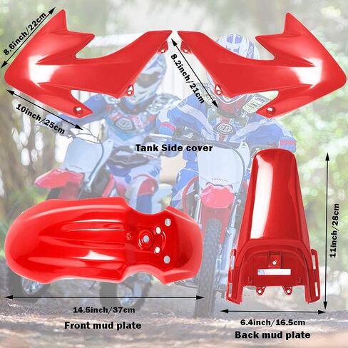 Podoy CRF50 مجموعة Fender Body Fender for Tivable مع XR50 XR 50 CRF 50 SDG SSR PIT DIRT TRAIN TRAIL BIKE Black with Bolt Work Fairing Plastic (White) in Kuwait