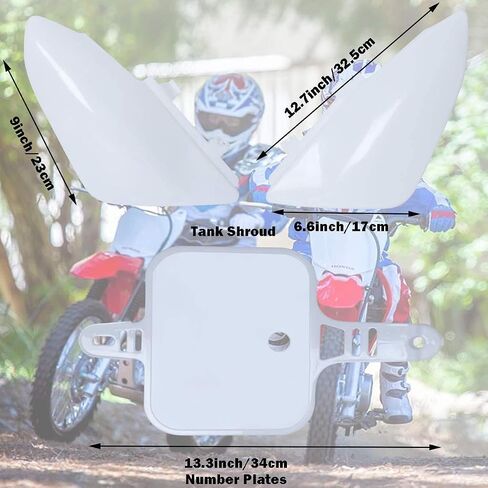 Podoy CRF50 مجموعة Fender Body Fender for Tivable مع XR50 XR 50 CRF 50 SDG SSR PIT DIRT TRAIN TRAIL BIKE Black with Bolt Work Fairing Plastic (White) in Kuwait