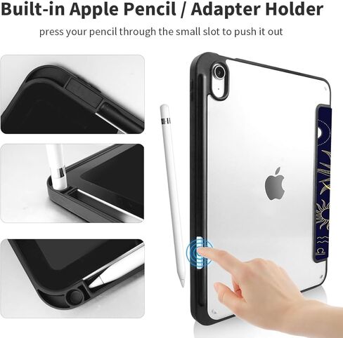 حالة Smart Folio لـ iPad Air 11 بوصة M2 (2024) ، Ipad Air 5th Case Ipad Air 4th Gen Case ، Ipad Air Cases 10.9 Inch ، iPad Pro 11 Int Case ، حامل قلم رصاص ، شحن قلم رصاص ، جليد أزرق in Kuwait