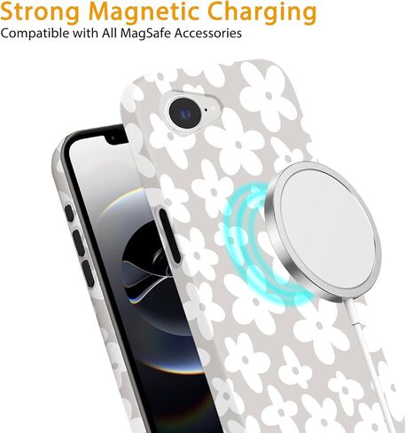 بالنسبة إلى iPhone 16 Pro Max Design Strong Magnetic Cute Slim [متوافق مع Magsafe] الشحن اللاسلكي Case 2 في 1 غطاء حماية للخدمة الثقيلة 6.9 "، Turtle Shell in Kuwait