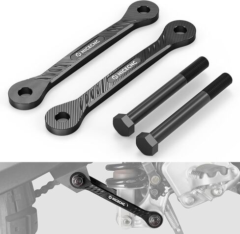 Motorcycle Lowering Linkage Drop Link Lower 1.5in/38mm Compatible with Yamaha Tenere 700 /XTZ700 2019-2024, Tenere 700 Rally Edition 2020-2024, BW3-2217M-00-00, Aluminum, CNC, Black in Kuwait