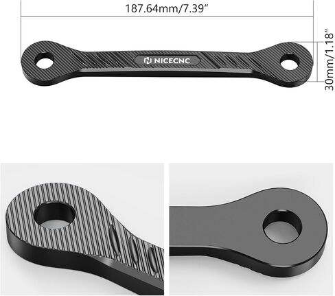 Motorcycle Lowering Linkage Drop Link Lower 1.5in/38mm Compatible with Yamaha Tenere 700 /XTZ700 2019-2024, Tenere 700 Rally Edition 2020-2024, BW3-2217M-00-00, Aluminum, CNC, Black in Kuwait