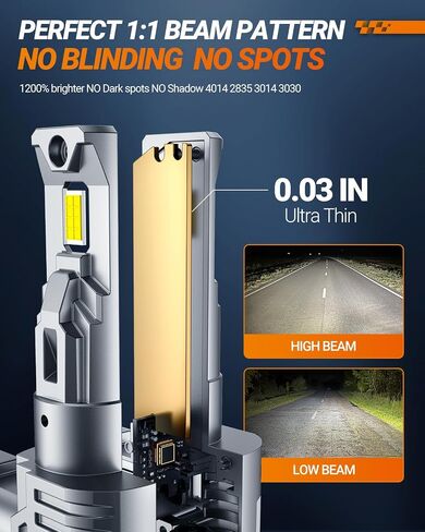 SEALIGHT 9012/HIR2 Bulbs compatible 9012 for Fog Light and Powersports Headlights, 30000 Lumens 6500K White Light, with 13000RPM Cooling Fan Plug and Play, 2 Pack in Saudi Arabia
