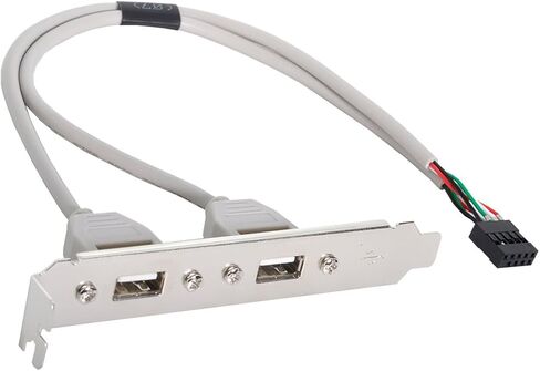 CY Cable Single USB 2.0 Male Type-A to Motherboard 9Pin 10Pin Male Header Cable with Sleeve 20cm in Kuwait