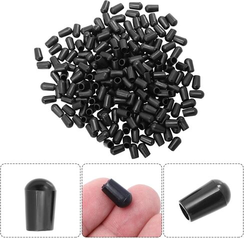 200pcs مستديرة الأكمام المطاطية الجرف الشق شق ملحق معلق الطرف خطاف الأسلاك الأنبوب المعدني الغلاف الغلاف السلك شماعات رف طرف المسمار pvc in Saudi Arabia
