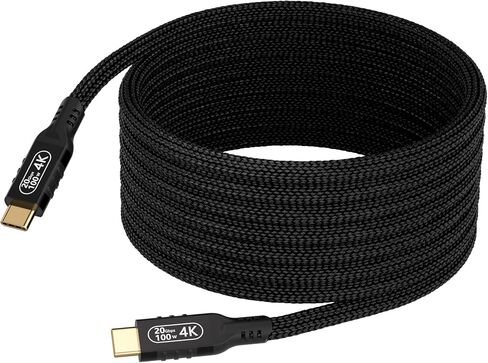 كابل بيانات USB C 10ft/3M ， USB 3.2 Gen 2 Cable Cable Cable Fast Charging Cable 240 Watt و USB C Cable Cable and Power 4K ، Cable USB-C USB-C Cable ，، أسود in Kuwait