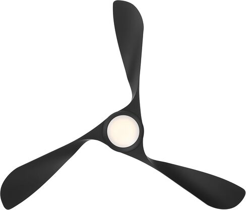 WAC Smart Fans Swirl و Outdoor 3-Blade Smart Seiling Fan 54in 54in النحاس الناعم الأسود مع مجموعة مصباح LED 3000K وأعمال التحكم عن بُعد مع Alexa و IOS أو Android in Kuwait