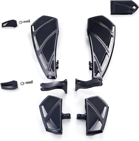 Phantom Floorboards Kit Footboards for Harley Touring Street Glide, Electra Glide, Road King, Road Glide, Softail (Black, without brake shifter lever) in Kuwait