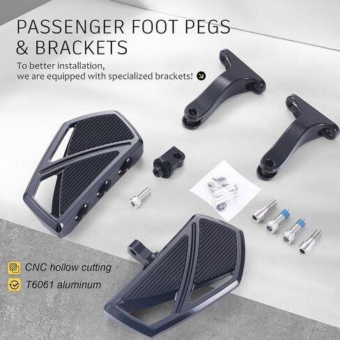 Phantom Floorboards Kit Footboards for Harley Touring Street Glide, Electra Glide, Road King, Road Glide, Softail (Black, without brake shifter lever) in Kuwait