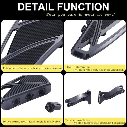 Phantom Floorboards Kit Footboards for Harley Touring Street Glide, Electra Glide, Road King, Road Glide, Softail (Black, without brake shifter lever) in Kuwait