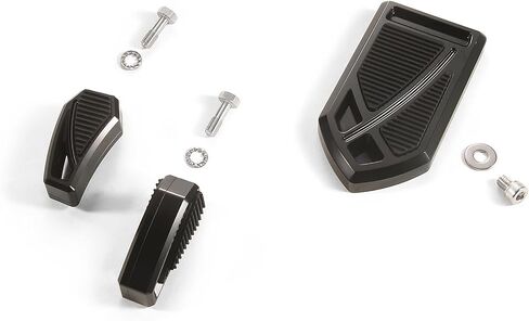 Phantom Floorboards Kit Footboards for Harley Touring Street Glide, Electra Glide, Road King, Road Glide, Softail (Black, without brake shifter lever) in Kuwait