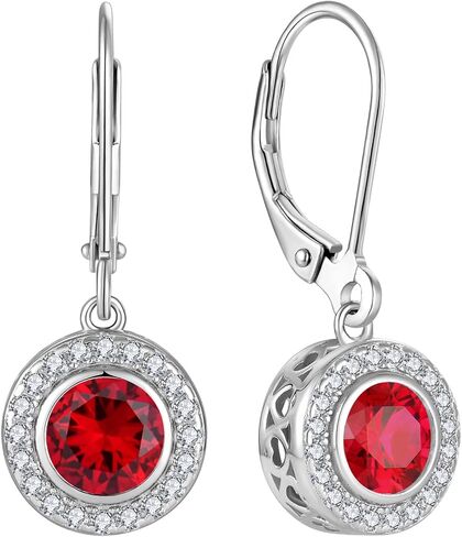 YL Round Halo Earrings Sterling Silver Dancing Diamond Solitaire Stud Earrings Jewelry for Women in Saudi Arabia