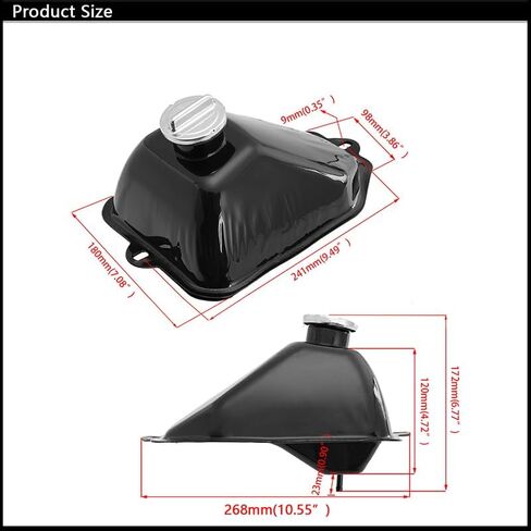 Metal Gas Fuel Petrol Tank Kit with Clasp Cap for 50-125cc Coolster 3050C 3125R Taotao ATA 125D 110B Boulder B1 Vitacci Roketa Hawk Ice Bear Mountopz Jcl Yamooto Sunl Peace RPS ATV Quad 4 Wheeler in Saudi Arabia
