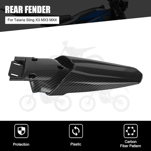 Carbon Fiber Rear Fender Protector for Talaria Motorcycle Fender Mudguard Pattern for Talaria Sting MX3 MX4 Electric Dirt Bike in Saudi Arabia