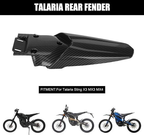 Carbon Fiber Rear Fender Protector for Talaria Motorcycle Fender Mudguard Pattern for Talaria Sting MX3 MX4 Electric Dirt Bike in Saudi Arabia