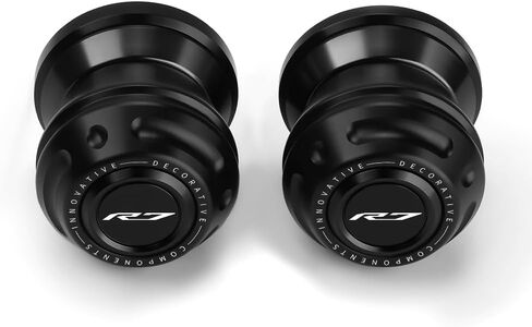 Motorcycle Rear Wheel Axle Fork Slider Crash Protector Compatible With YAMAHA R7 YZFR7 YZF-R7 2022 2023 2024 2025 | YZF R7 Accessories (black) in Kuwait