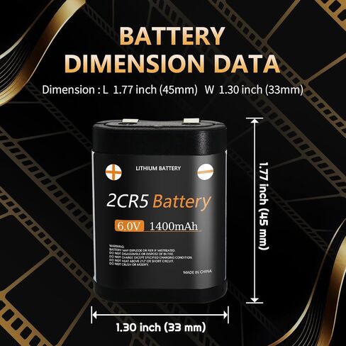 (5 عبوات) بطارية 6V 2CR5 ، 2024 ترقيات جديدة ، تحل بطارية ليثيوم صورة 2CR5 ، DL245 ، DL2CR5 ، DL345 ، DL345A ، EL2CR5 ، EL2CR5BP ، EOS 1V ، KL2CR5 ، KL2CR5-1 ، PR2CR5 ، RL2CR5 ، RL2CR5-1 in Kuwait