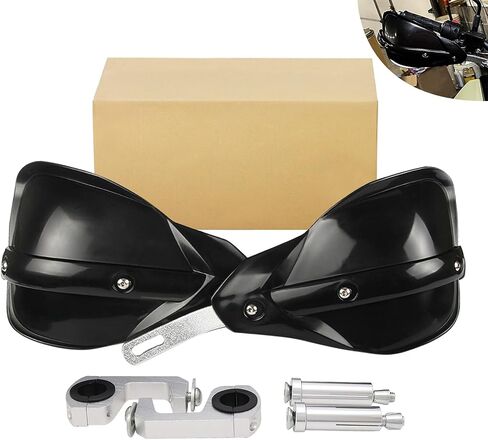 JFG Racing Dirt Bike Handguards ، Universal 7/8 "و 1 1/8" Brush Handbar دراجة نارية يدوية للدراجة الترابية الثلجية Enduro Motocross Supermoto Scooter ATV Off Road Associory - Black in Kuwait